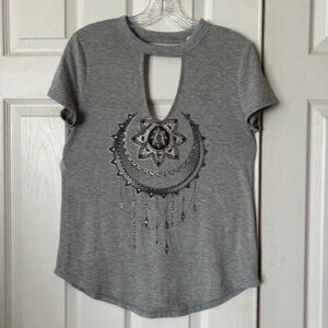 Women's Indian Theme Printed T-Shirt, Size L